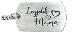R.M. ékszer Legjobb Mama acél medálos kulcstartó (16399RM)