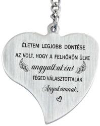 R.M. ékszer Téged választottalak Anyukámnak acél medálos kulcstartó (13711-RM-SZ)