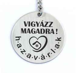 R.M. ékszer Hazavárlak acél medálos kulcstartó (14027-RM-K)