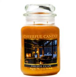 Cheerful Candle Cheerful Candle® Fireside Escape nagy üveggyertya 680 g