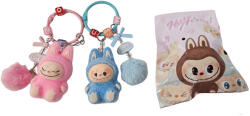  Labubu mintás kulcstartó, lógó díszekkel, többféle (KAD-607928) - officetrade