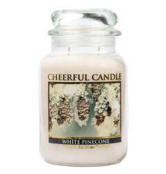 Cheerful Candle Cheerful Candle® White Pinecone nagy üveggyertya 680 g