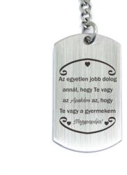 R.M. ékszer Te vagy az Apukám és Nagypapa acél medálos kulcstartó (15887RTE)