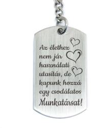 R.M. ékszer Csodálatos Munkatársat acél medálos kulcstartó (15962RMT)