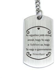 R.M. ékszer Te vagy a Testvérem és Keresztapa acél medálos kulcstartó (15894RTT)