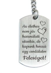 R.M. ékszer Az élethez nem jár használati utasítás - feleség kulcstartó, 42×24 (19671RM)