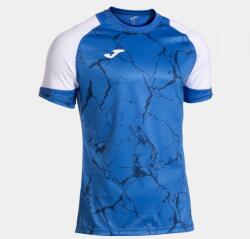 Joma HISPA V SHORT SLEEVE T-SHIRT dressz / póló azúrkék fehér XL