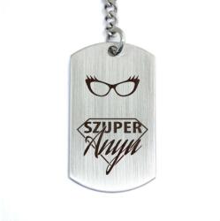 R.M. ékszer Szuper Anyu acél medálos kulcstartó (13357-RM-D)