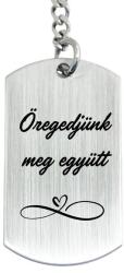 R.M. ékszer Öregedjünk meg együtt - rövid feliratos kulcstartó végtelen jellel (19693RM)