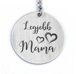 R.M. ékszer Legjobb Mama acél medálos kulcstartó (15905RM)