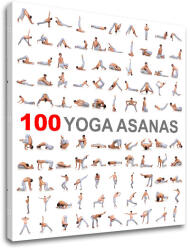  Motivációs falfestmény 100 jóga ászana