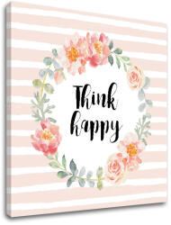  Wall art szöveggel Think happy