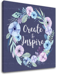 Faliképek a Create and Inspire szöveggel