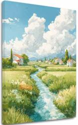 A kép a vásznon Summer Meadow - Landscape Motif