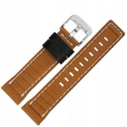  Systema szíj Bőr (A722) krémszínű, fehér p. acél kl (Pasek Systema - Skóra (A722) kremowy z b)