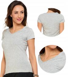 Moraj Női rövid ujjú póló V-nyakkivágással Szürke méret XXL (BD900-420-V)