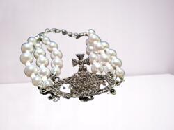  Hármas Gyöngy Karkötő Szaturnusz Bolygó Orbit Kozmosz Ezüst