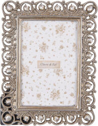 Clayre & Eef Rama foto masa, perete polirasina argintie 16x2x21 cm, 10x15 cm (2F1249deco)