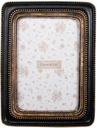 Clayre & Eef Rama foto masa, perete polirasina neagra aurie 15x2x20 cm / 10x15 cm (2F1284deco)