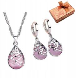 Ezüst ékszer szett 925 Női ékszer szett Ajándék Doboz (SN83)