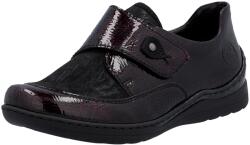 RIEKER 48951-35 méret38 bordó tépőzáras női félcipő (48951-35)