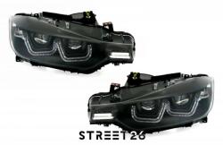 Tuning - Specials Faruri U-LED Bar compatibil cu BMW Seria 3 F30 F31 (10.2011-05.2015) Xenon Look Negru (4941)