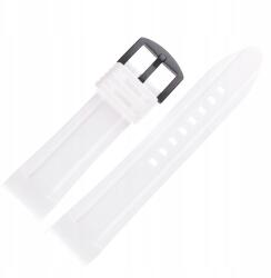  Anchar szíj Szilikon (4184) fehér, fekete kl (Pasek Anchar - Silikon (4184) biały z cz)