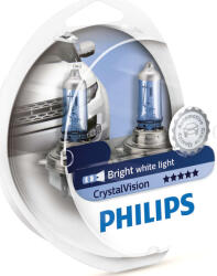 Philips Lămpi Autoturismului CrystalVision H4 Halogen 4300K Alb natural 12V 60W 2buc 12342CVSM (12342CVSM)