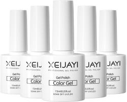 Xeijayi Zselés lakkok Jelly Szett 9x7.3ml Nude Átlátszó Barna Uv Rózsaszín