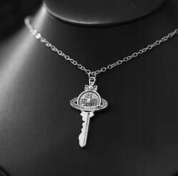  Ezüst nyaklánc Szaturnusz bolygó kulcs lánc