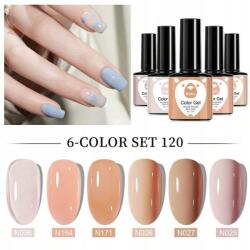 6 db-os zselés körömlakk szett Uv Led hibrid kezdő zselé (SET 120)