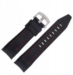 Lunokhod öv Bőr (H448) sötétkék, narancssárga p. matt kl (Pasek Lunokhod - Skóra (H448) granatowy)