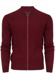 MM M&M könnyű férfi pulóver kardigán cipzáras bordó L-es méret