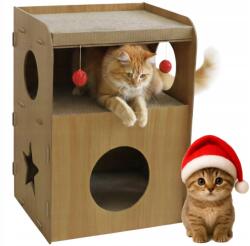  Emeletes Macskaház, kaparófa, 3 szint, labdával (YH0001)