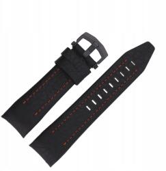  Lunokhod szíj Bőr (C633) fekete, narancssárga p. fekete kl (Pasek Lunokhod - Skóra (C633) czarny z p)