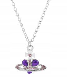  Szaturnusz nyaklánc Szaturnusz Kozmosz Bolygó Lila Szív