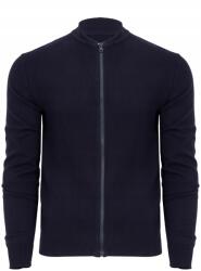 MM M&M könnyű férfi pulóver kardigán cipzáras sötétkék XXL-es méret