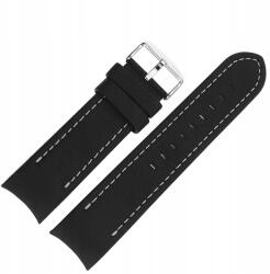  Anchar szíj Bőr (A584) fekete, fehér p. fényes kl (P-ANCHAR-SK-A584-B-W)