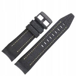 Lunokhod szíj Bőr (C504) fekete, sárga p. fekete kl (Pasek Lunokhod - Skóra (C504) czarny z ż)