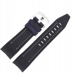  Lunokhod szíj Bőr (A630) kék, fehér p. fényes kl (Pasek Lunokhod - Skóra (A630) niebieski)
