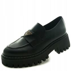 Aga Elegáns Fekete Bőr papucs Aga 1012 (1012)