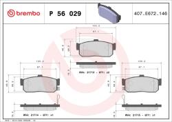 BREMBO set placute frana, frana disc BREMBO PRIME LINE P 56 029 (P 56 029)