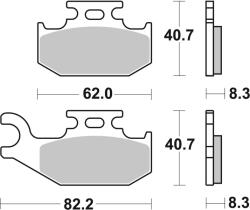 BREMBO set placute frana, frana disc BREMBO PRIME - Sinter - SD 07GR74SD (07GR74SD)