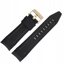 Lunokhod szíj Bőr (E277) fekete, szürke p. sárga kl (Pasek Lunokhod - Skóra (E277) czarny z s)