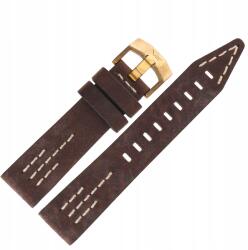  Szíj SSN-571 Bőr (O613) barna, fehér p. barna kl (Pasek SSN-571 - Skóra (O613) brązowy z b)