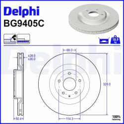 DELPHI Disc frana DELPHI BG9405C (BG9405C) - fixbox