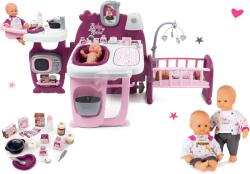 Smoby Set căsuță pentru păpușa Baby Nurse Doll's Play Center Smoby și cadou, păpușa Baby Nurse 32 cm (SM220349-5) Papusa
