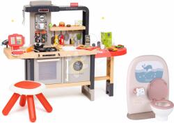 Smoby Set restaurant cu bucătărie electronică Chef Corner Restaurant Smoby și cadou chiuvetă de la 18 luni până la 5 ani (SM312303-20) Bucatarie copii