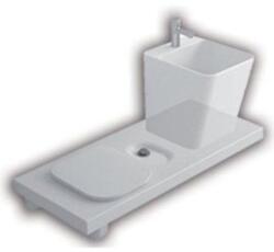 Hatria Vas WC suspendat cu lavoar dreapta Hatria G-Full 120x50 cm evacuare orizontala, alb (YXJX)