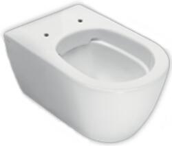 Hatria Vas WC suspendat Hatria Fusion Compact Alchemy Rimless 35x48 cm evacuare orizontala, alb mat (A0Y1XQ25)